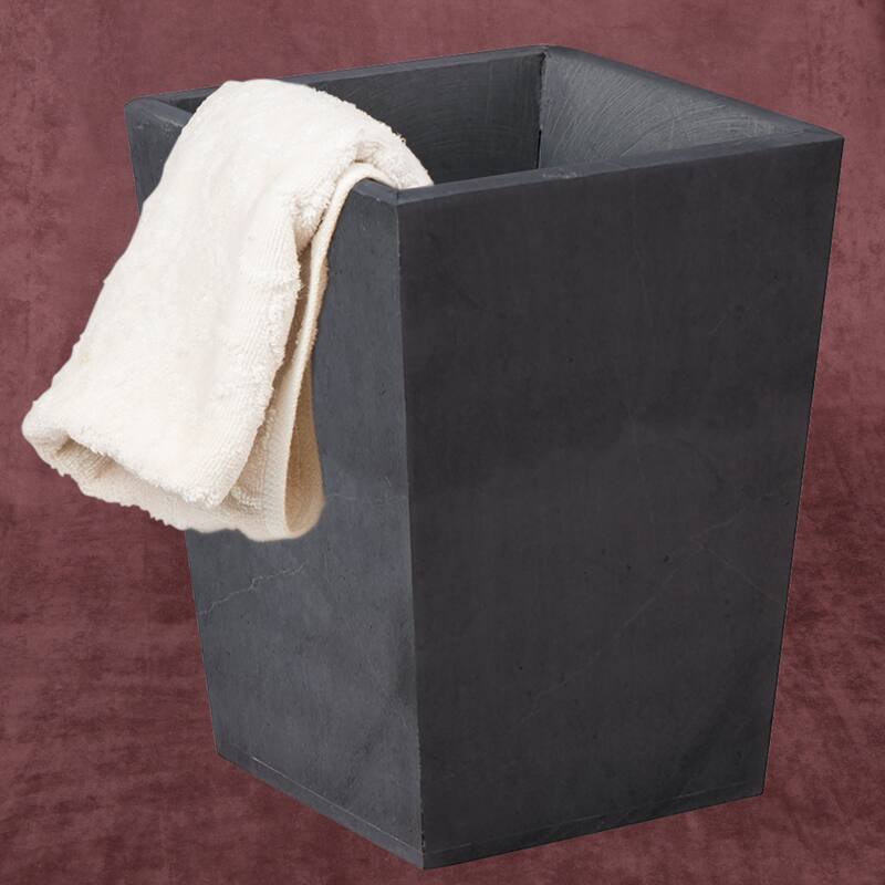 Creative Home Soapstone Wastebasket, Trash Can