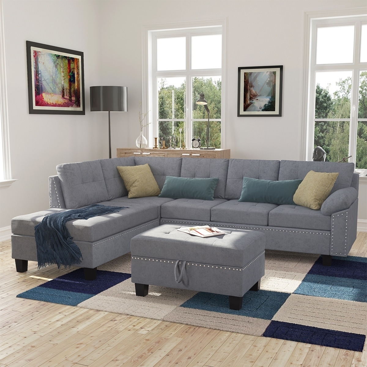Shop Copper Grove Lonan 3 Piece Sectional Sofa Set With L Shaped