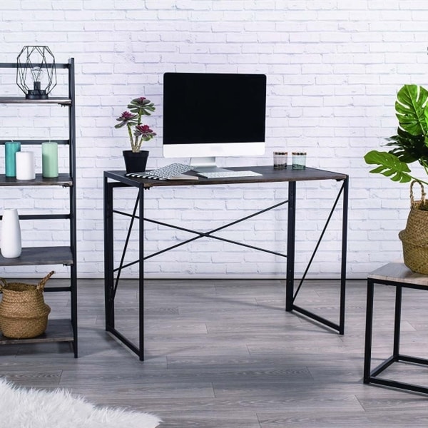 Modern Small Computer Desk, Foldable Writing Desk for Home Office