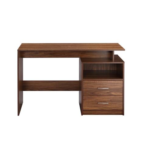 Office Computer Desk/Wooden table with MDF material/Writing Study Table with 2 Side Drawers Classic Home Office Laptop Desk