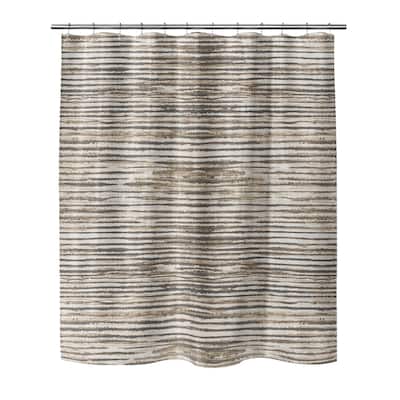 WABI SABI STRIPE BROWN Shower Curtain By Kavka Designs