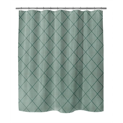 STICH TRIBAL DIAMOND GREEN Shower Curtain by Kavka Designs