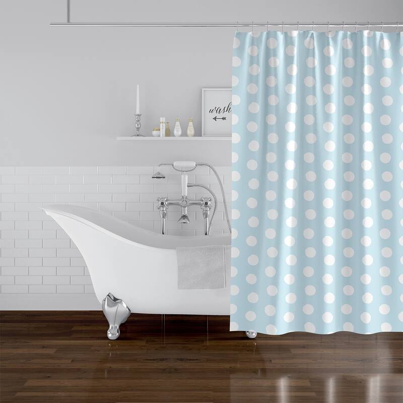 BIG POLKA DOTS LIGHT BLUE Shower Curtain By Kavka Designs Bed Bath & Beyond 30497497