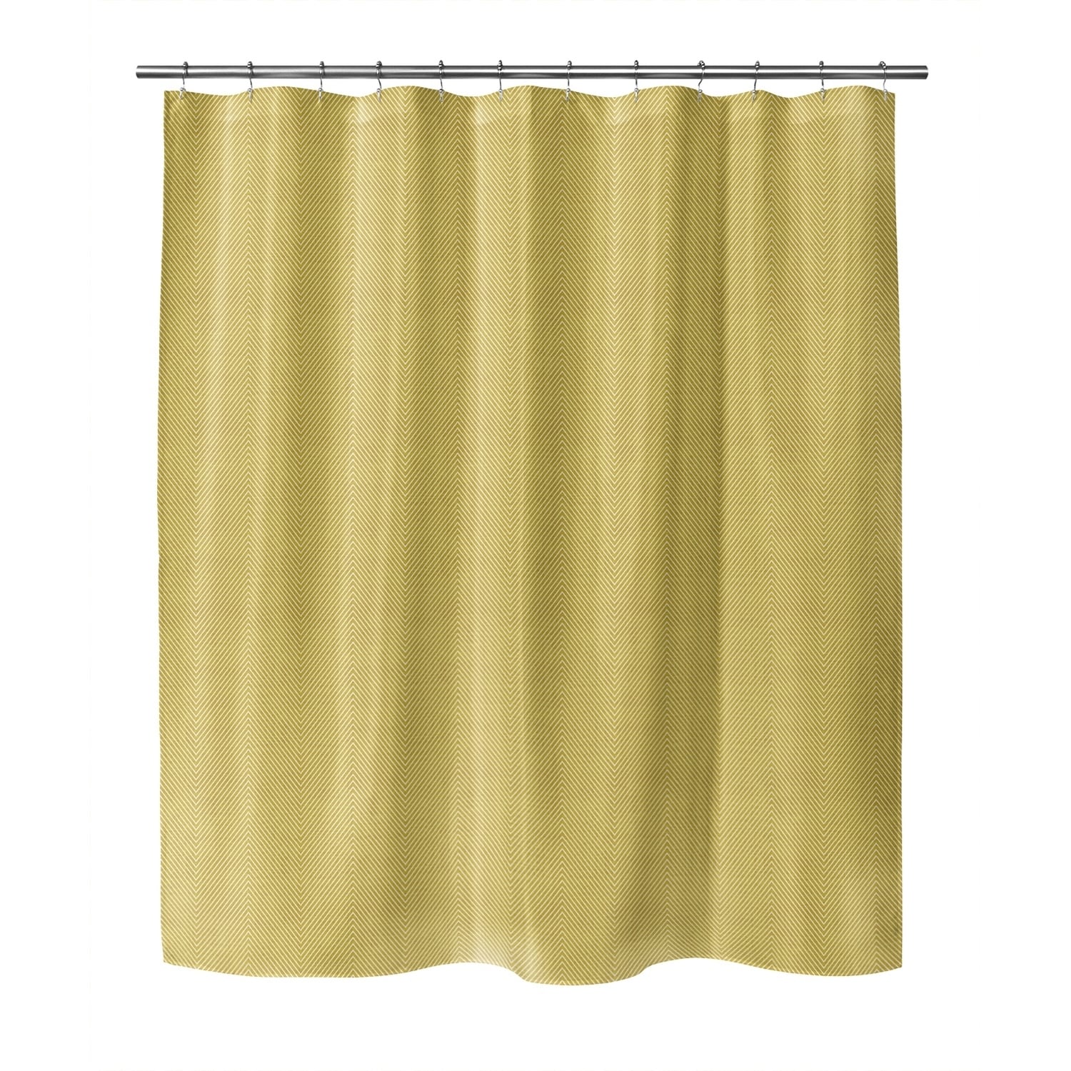 Shop Stitched Zig Zag Tribal Mustard Shower Curtain By Kavka