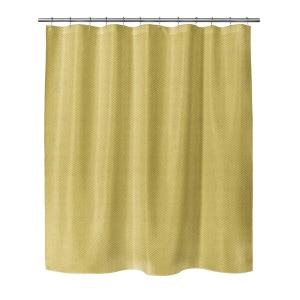 Shop Stitched Zig Zag Tribal Mustard Shower Curtain By Kavka
