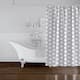 BIG POLKA DOTS LIGHT GREY Shower Curtain by Kavka Designs