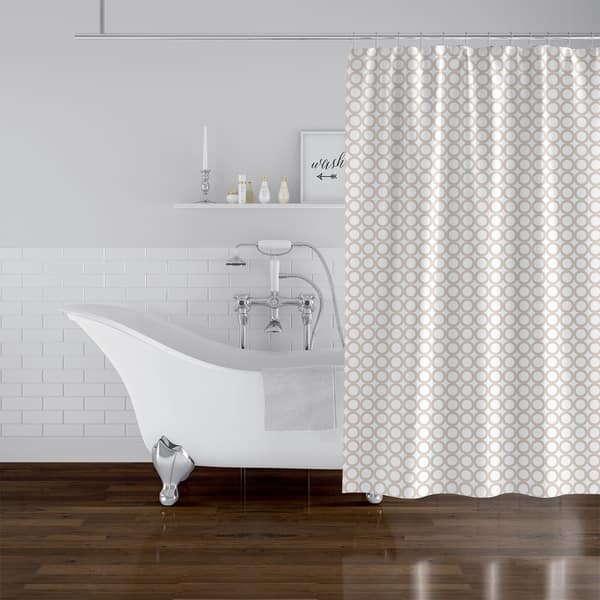SIMPLE CIRCLES BEIGE Shower Curtain By Kavka Designs - Bed Bath ...