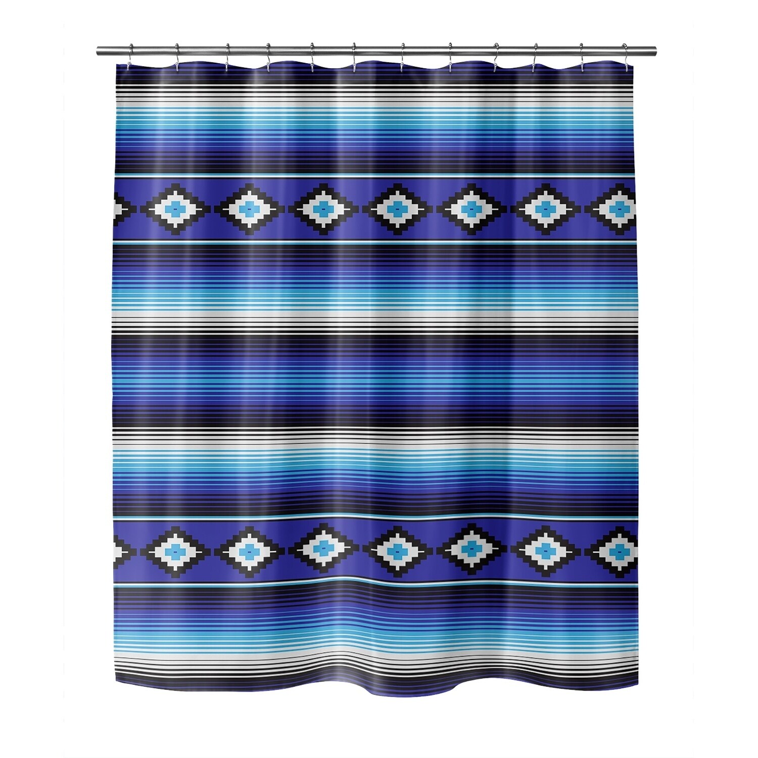 Shop Modern Serape Blue Shower Curtain By Kavka Designs On Sale