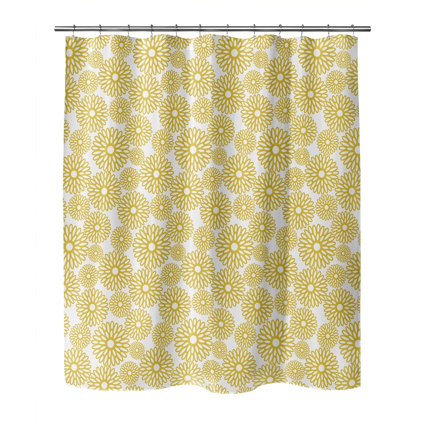 teal and yellow shower curtain