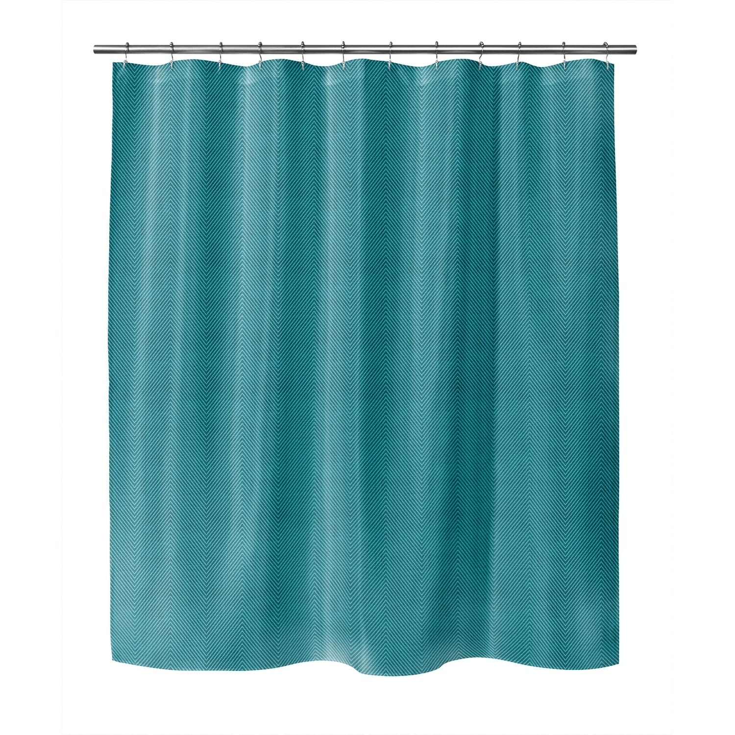 Stitched Zig Zag Tribal Turquoise Shower Curtain By Kavka Designs