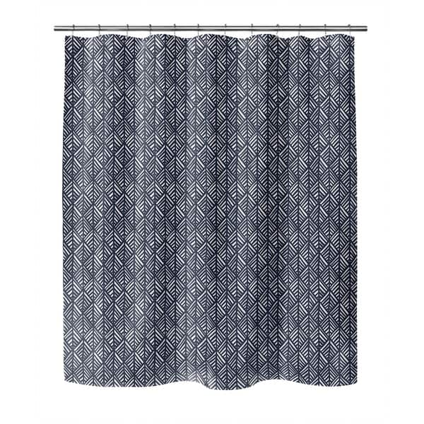 ABSTRACT LEAF NAVY Shower Curtain by Kavka Designs - Overstock - 30497630