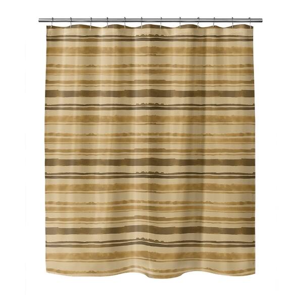Shop Watercolor Stripe Mustard Shower Curtain By Kavka Designs Overstock 30499879