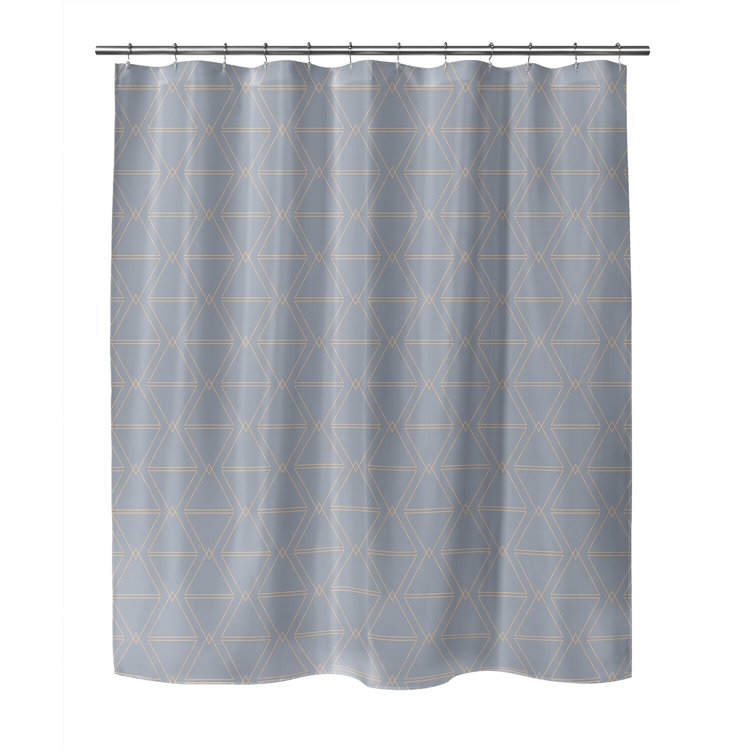 blue and gold shower curtain