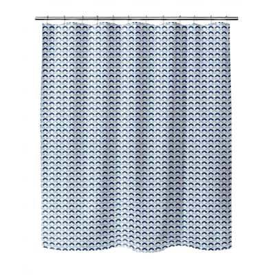 LUCILLE BLUE WHITE Shower Curtain By Kavka Designs