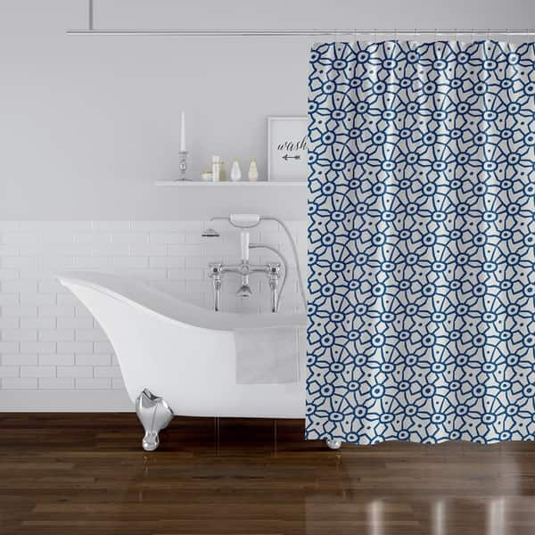 Download Doodle Blue And Greige Shower Curtain By Kavka Designs Overstock 30499940