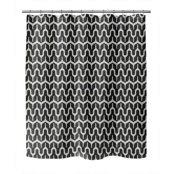 MARIA BLACK and BEIGE Shower Curtain by Kavka Designs - Overstock ...