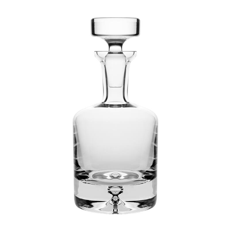 Majestic Gifts Inc European Glass Round Whiskey Decanter-Stopper-25oz