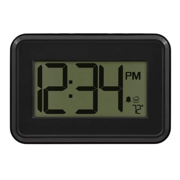 slide 2 of 7, La Crosse Technology Digital Clock with Temperature & Timer
