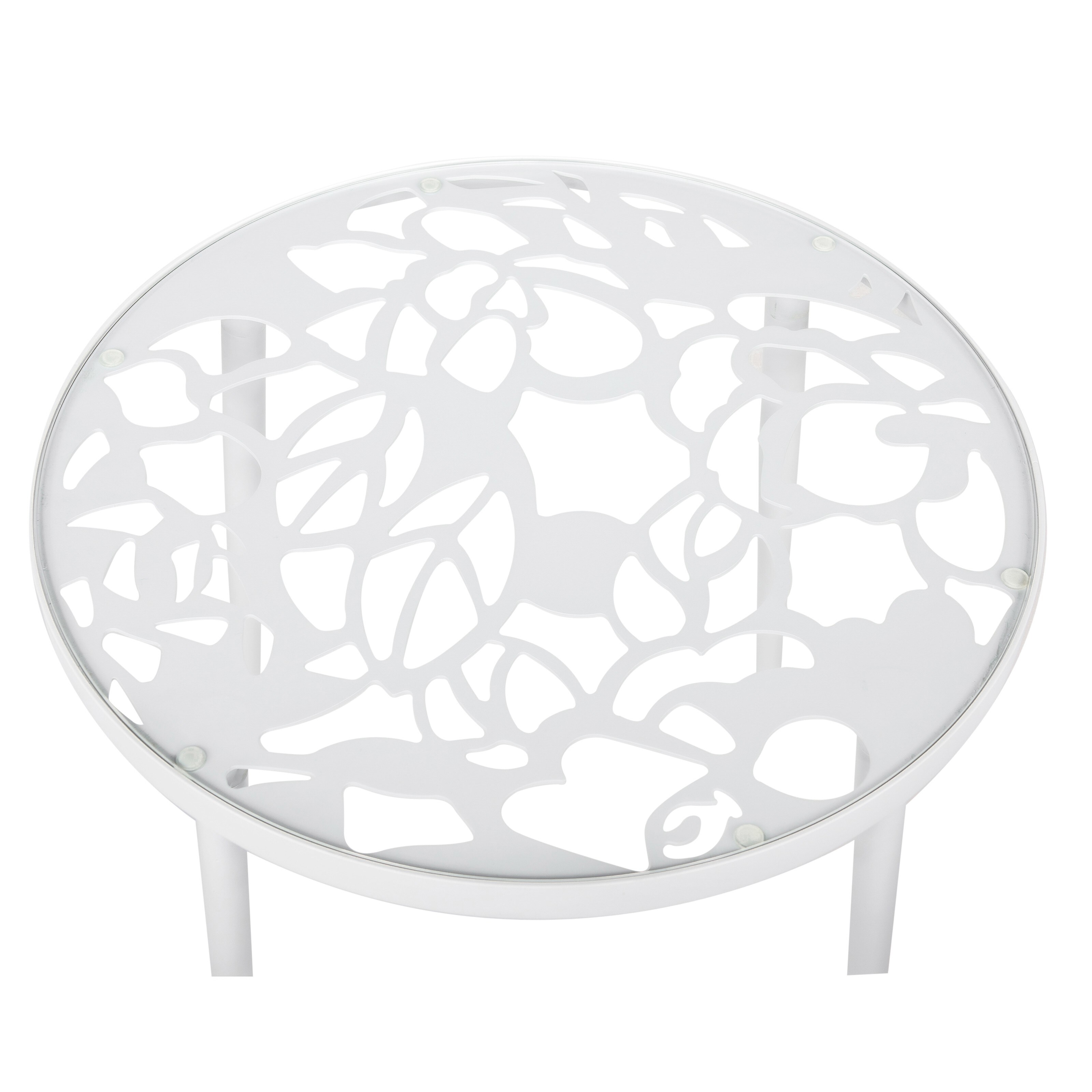 Shop Leisuremod Devon 24 Inch Glass Top Aluminum Base Outdoor Side Table 23 X 23 Overstock 30500626