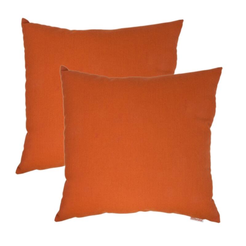 Olivia Quido Sunbrella® Spectrum Cayenne 20-inch Outdoor Pillow 2-pack - N/A