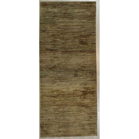 Gold Trasitional Turkish Knot Rug, 3' x 10' - 3' x 10'