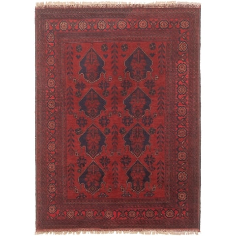 Hand-knotted Finest Khal Mohammadi Red Wool Rug