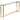 Cortesi Home Juan Console Table, Brushed Gold Color with Clear 10mm Glass, Skinny 56" x 8"
