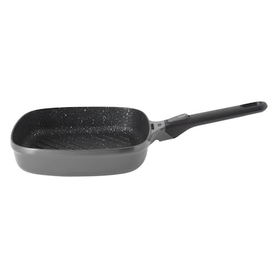 GEM 10" Non-Stick Grill Pan, 1.6 Qt, Grey, Stay Cool