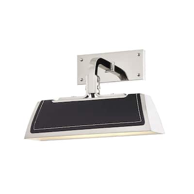 Holtsville 10-inch Burnished Nickel and Black Wall Sconce