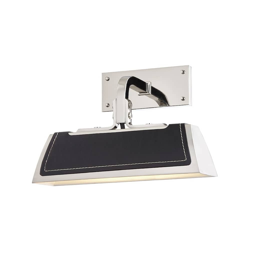 Holtsville 10-inch Burnished Nickel and Black Wall Sconce