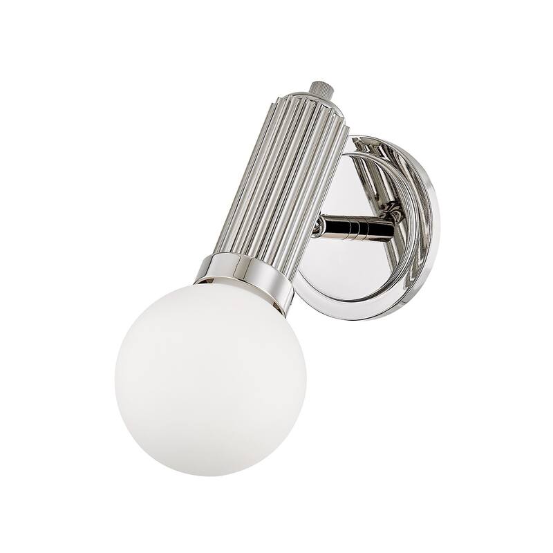 Reade 1-light Polished Nickel Wall Sconce