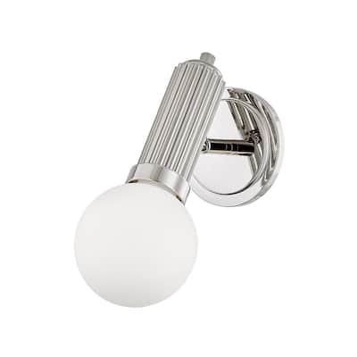 Reade 1-light Polished Nickel Wall Sconce