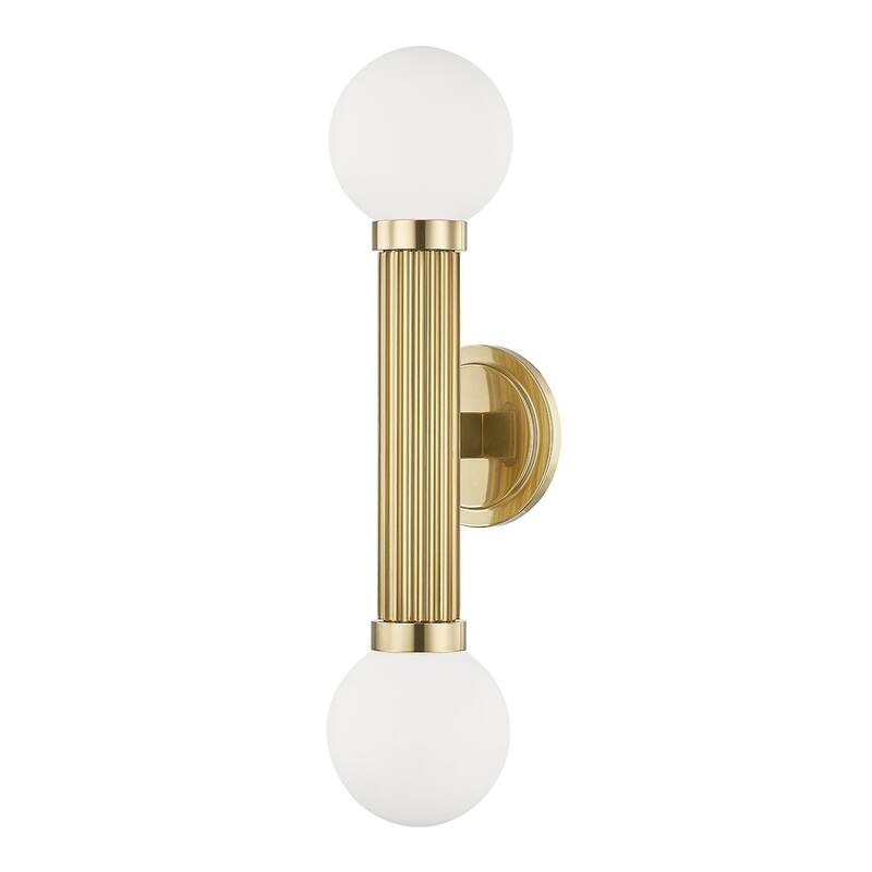 Reade 2-light Aged Brass Wall Sconce