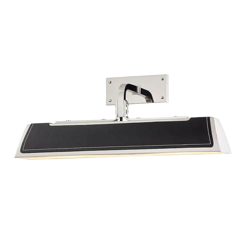Holtsville 18-inch Burnished Nickel and Black Wall Sconce