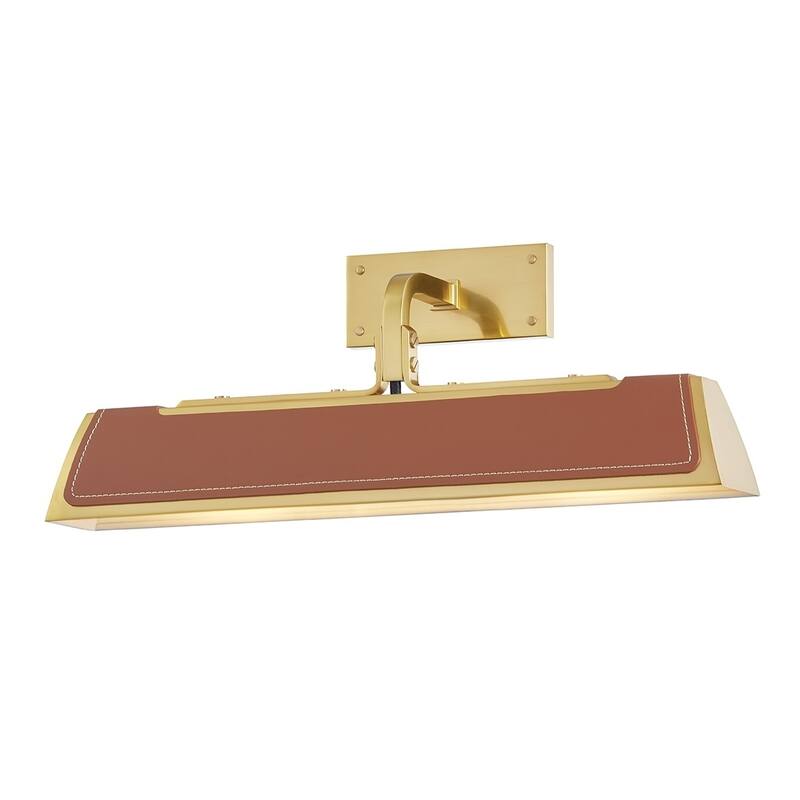 Holtsville 18-inch Aged Brass and Saddle Wall Sconce