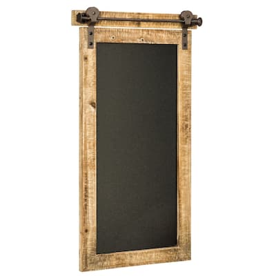 16-inch x 29-inch Wood and Metal Framed Chalkboard