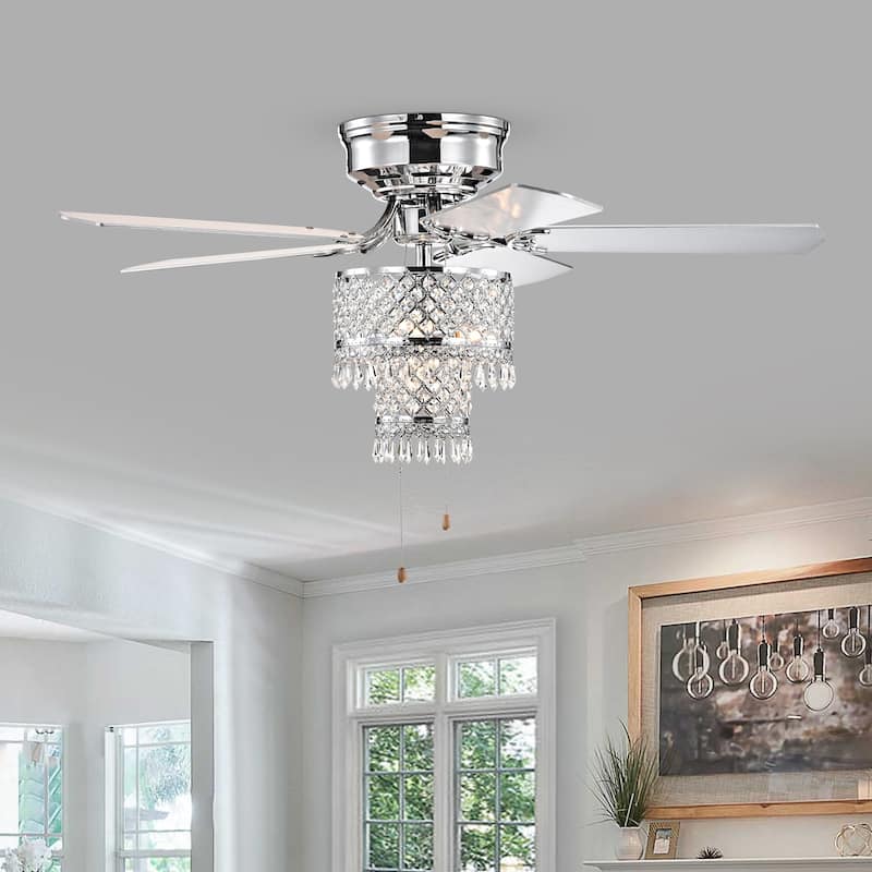Silver Orchid Lawrence Pull-chain Ceiling Fan