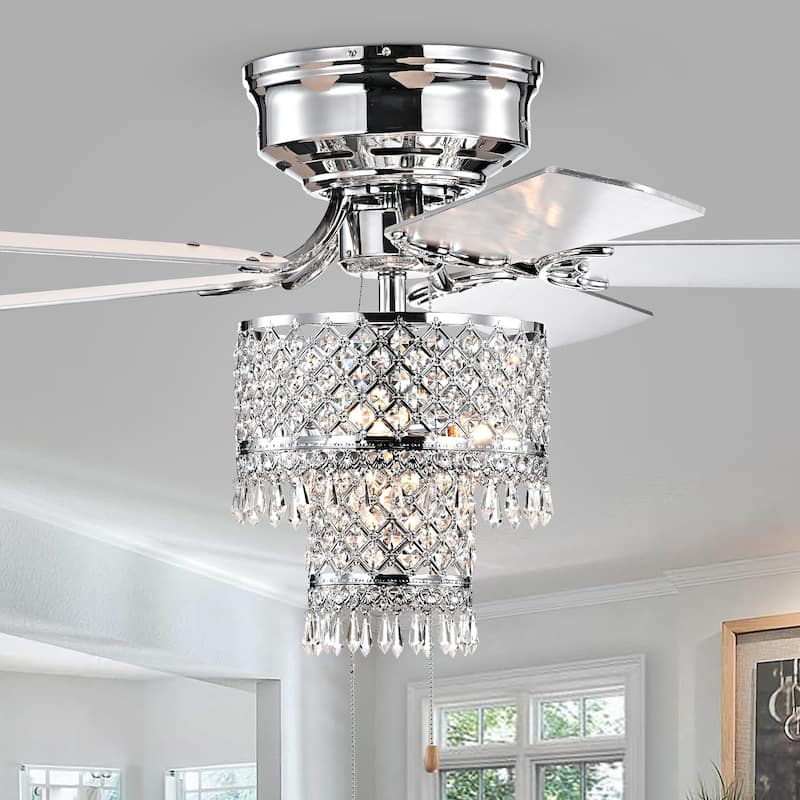 Silver Orchid Lawrence Pull-chain Ceiling Fan