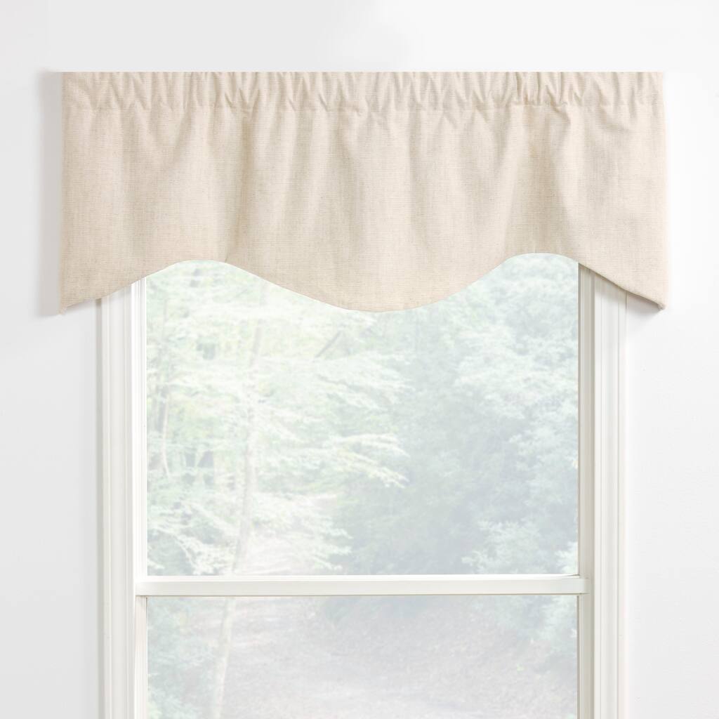 Edisto linen natural shaped valance