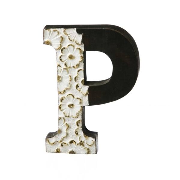 6 5 Inch X 8 Wooden Letter P Wall Décor 6 5 Inch X 8 Wooden Letter P