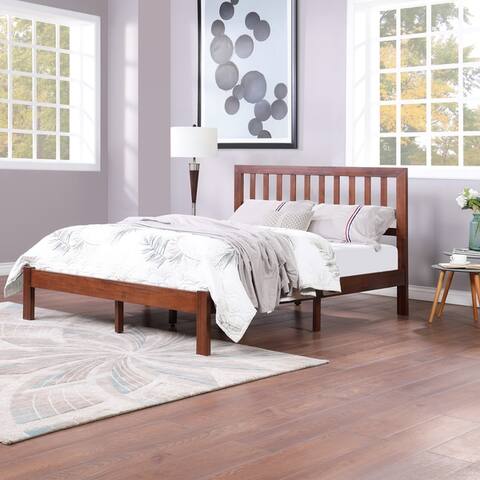 Norgate Modern Farmhouse Acacia Wood Queen Bed Platform by Christopher Knight Home