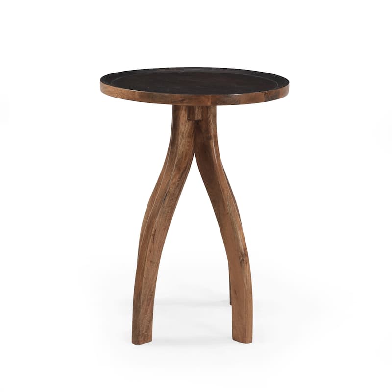 Prieur Boho Mango Wood End Table by Christopher Knight Home - 18.00" W x 18.00" D x 24.50" H