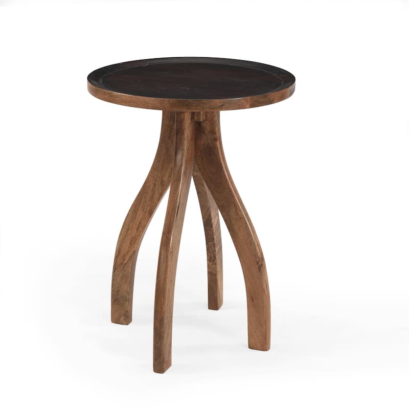 Prieur Boho Mango Wood End Table by Christopher Knight Home - 18.00" W x 18.00" D x 24.50" H - Brown
