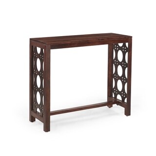 Christopher Knight Home Galvez Contemporary Handcrafted Mango Wood Console Table by  - 38.00" W x 14.00" D x 32.00" H (Brown)