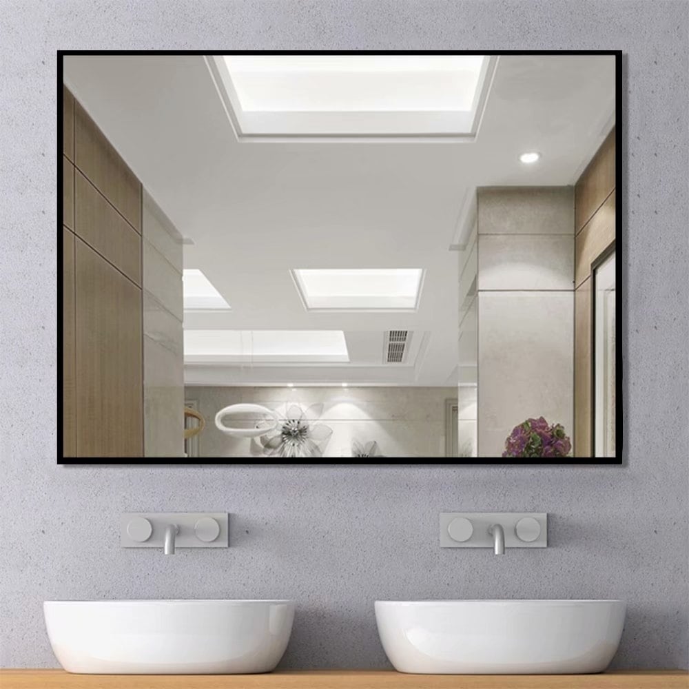 Arthur Black Mirror With Shelf By Horsfall Wright Mirror With Shelf Black Bathroom Mirrors Black Mirror