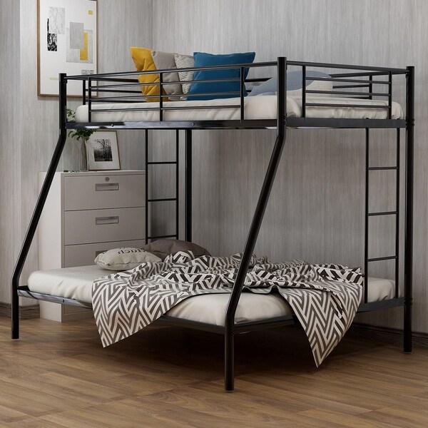 metal frame bunk beds twin over full
