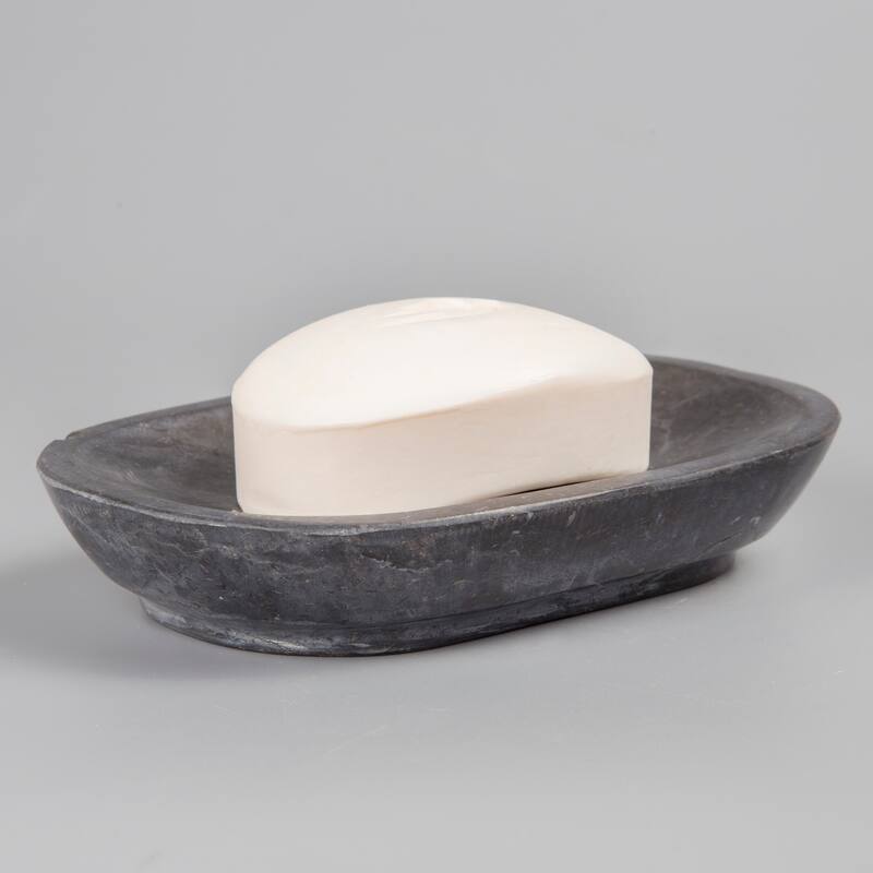 Creative Home Charcoal Marble Soap Dish, Soap Tray, Soap Holder - Gray - N/A
