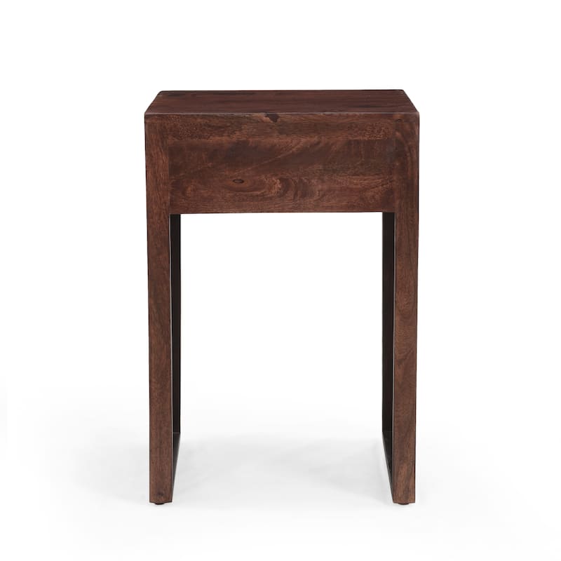 Overton Traditional Handcrafted Mango Wood Bedside Table by Christopher Knight Home - 18.00" W x 13.00" D x 27.25" H