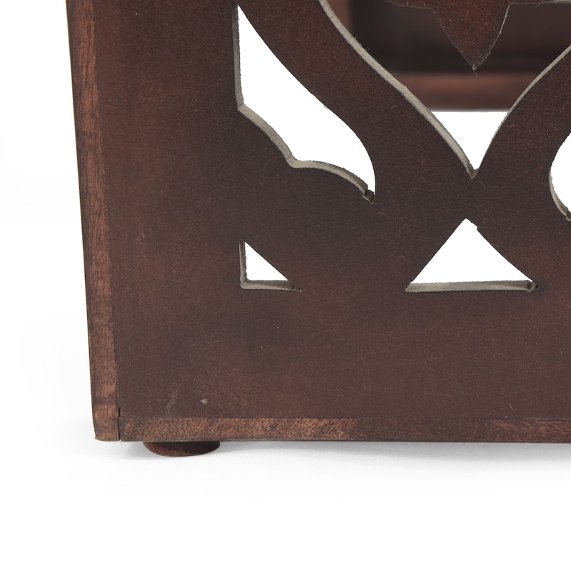 Overton Traditional Handcrafted Mango Wood Bedside Table by Christopher Knight Home - 18.00" W x 13.00" D x 27.25" H