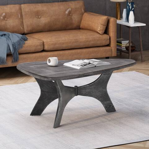 Polymnia Modern Industrial Guitar Pick Coffee Table by Christopher Knight Home - 40.25" W x 27.00" D x 17.00" H